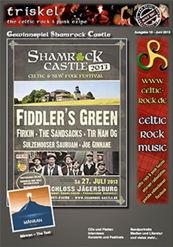 <span class="fancy-title">triskel 2013/06</span><span>Mit dieser Ausgabe leiten wir jetzt endlich den Sommer ein, ich habe selbst im hohen Norden in Bremen schon die ersten Sonnenstrahlen dieses Jahres gesehen. Passend zur startenden Festivalsaison verlosen ... </span>
